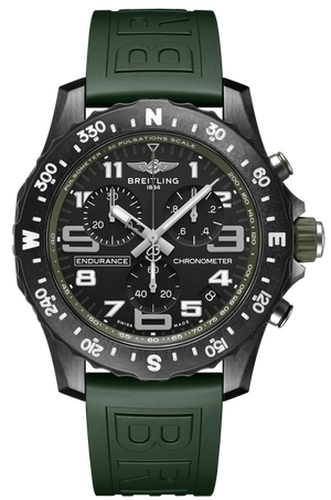 Breitling Endurance Pro Black Dial Green Rubber Strap Watch for Men - X82310D31B1S1 Authentic Buy Shop Now