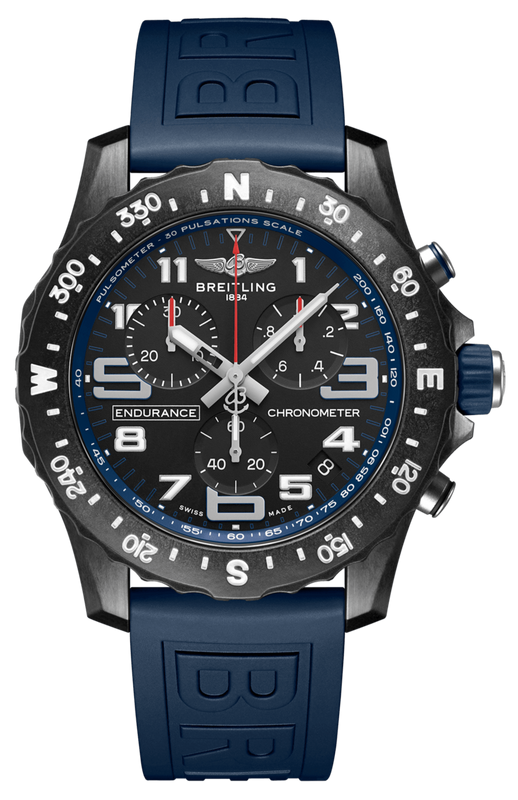 Breitling Endurance Pro Black Dial Blue Rubber Strap Watch for Men - X82310D51B1S1 Authentic Buy Shop Now