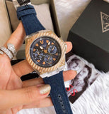 Guess Legacy Analog Blue Dial Blue Denim Strap Watch for Men - W1058G1 Authentic Buy Shop Now