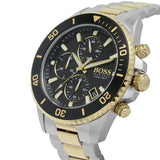 Hugo Boss Admiral Black Dial Two Tone Steel Strap Watch for Men - 1513908 Authentic Buy Shop Now