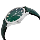 Gucci G-Timeless Mother of Pearl Green Dial Green Leather Strap Watch For Women - YA1264042 Authentic Buy Shop Now