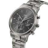 Daniel Wellington Iconic Link Chronograph Grey Dial Grey Steel Strap Watch for Men - DW00100643 Authentic Buy Shop Now