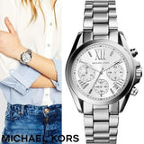 Michael Kors Bradshaw Chronograph Silver Dial Silver Steel Strap Watch for Women - MK6174 Authentic Buy Shop Now