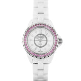 Chanel J12 Quartz Diamonds Mother of Pearl White Dial White Steel Strap Watch for Women - J12 H3243 Authentic Buy Shop Now
