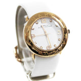 Marc Jacobs Amy White Dial White Leather Strap Watch for Women - MBM1180 Authentic Buy Shop Now