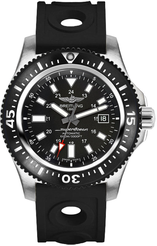 Breitling Superocean 44mm Special Volcano Black Dial Black Rubber Strap Watch for Men - Y1739310/BF45/227S/A20SS.1 Authentic Buy Shop Now