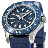 Breitling Superocean 44mm Diver Pro III Special Mariner Blue Dial Blue Rubber Strap Mens Watch - Y1739316/C959 Authentic Buy Shop Now