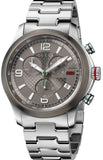 Gucci G Timeless Chronograph Grey Dial Silver Steel Strap Watch For Men - YA126238 Authentic Buy Shop Now