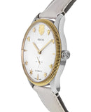 Gucci G Timeless Automatic Silver Dial Beige Leather Strap Watch For Men - YA126348 Authentic Buy Shop Now