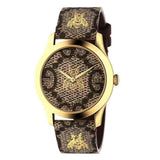Gucci G Timeless Brown Dial Brown Leather Strap Watch For Men - YA1264068 Authentic Buy Shop Now