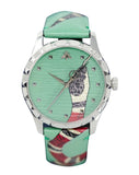 Gucci G Timeless Le Marche Des Merveilles Green Dial Green Leather Strap Watch for Women - YA1264081 Authentic Buy Shop Now
