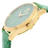 Gucci G Timeless Quartz Green Dial Green Leather Strap Watch For Women - YA1264099 Authentic Buy Shop Now