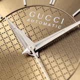 Gucci G Timeless Automatic Brown Dial Silver Steel Strap Watch For Women - YA126431A Authentic Buy Shop Now