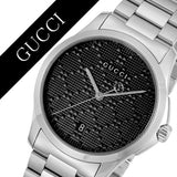 Gucci G Timeless Black Dial Silver Steel Strap Watch For Men - YA126460 Authentic Buy Shop Now