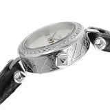 Gucci Diamantissima Diamonds Mother of Pearl Dial Black Leather Strap Watch For Women - YA141511 Authentic Buy Shop Now