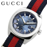 Gucci GG2570 Quartz Blue Dial Blue & Red Nylon Strap Watch For Men - YA142304 Authentic Buy Shop Now