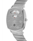 Gucci Grip Quartz Silver Dial Silver Steel Strap Watch For Women - YA157401 Authentic Buy Shop Now