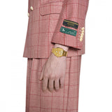 Gucci Grip Quartz Yellow Gold Dial Gold Steel Strap Unisex Watch - YA157409 Authentic Buy Shop Now