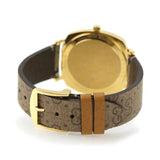 Gucci Grip Disney Mickey Mouse Gold Dial Brown Leather Strap Watch For Women - YA157420 Authentic Buy Shop Now