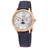 Movado Heritage Celestograf White Mother of Pearl Dial Blue Leather Strap Watch For Women - 3650011 Authentic Buy Shop Now