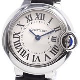Cartier Ballon Bleu Silver Dial Black Leather Strap Watch for Women - W69018Z4 Authentic Buy Shop Now