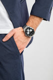 Guess Odyssey Black Dial Silver Steel Strap Watch For Men - W1107G1 Authentic Buy Shop Now