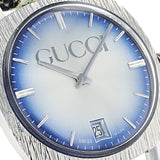 Gucci Grip Vintage Blue Dial Snakeskin Brown Leather Strap Watch for Women - YA152401 Authentic Buy Shop Now