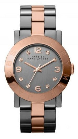 Marc Jacobs Amy Grey Dial Two Tone Steel Strap Watch for Women - MBM8597 Authentic Buy Shop Now