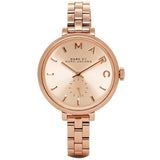 Marc Jacobs Sally Rose Gold Dial Rose Gold Steel Strap Watch for Women - MBM3364 Authentic Buy Shop Now
