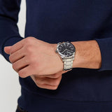 Armani Exchange Nico Analog Black Dial Silver Steel Strap Watch For Men - AX2320 Authentic Buy Shop Now