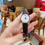 Movado Museum Silver Dial Black Leather Strap Watch For Women - 2100003 Authentic Buy Shop Now