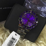 Marc Jacobs Amy Purple Dial Black Steel Strap Watch for Women - MBM3224 Authentic Buy Shop Now