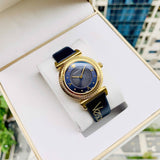 Versace Greca Blue Dial Blue Leather Strap Watch for Women - VERE00218 Authentic Buy Shop Now