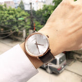 Calvin Klein High Noon Silver Dial Brown Leather Strap Watch for Men - K8M216G6 Authentic Buy Shop Now