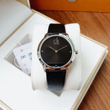 Calvin Klein Minimal Black Dial Black Leather Strap Watch for Men - K3M221CS Authentic Buy Shop Now