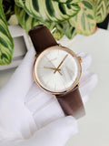 Calvin Klein High Noon Silver Dial Brown Leather Strap Watch for Men - K8M216G6 Authentic Buy Shop Now