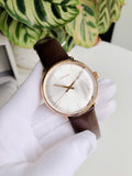 Calvin Klein High Noon Silver Dial Brown Leather Strap Watch for Men - K8M216G6 Authentic Buy Shop Now