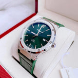 Salvatore Ferragamo F-80 Classic Green Dial Green Leather Strap Watch for Men - SFDT00119 Authentic Buy Shop Now