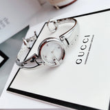 Gucci Guccissima Diamonds Mother of Pearl Dial Silver Steel Strap Watch For Women - YA134504 Authentic Buy Shop Now