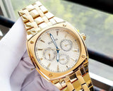 Bulova Multifunction White Dial Gold Steel Strap Watch for Men - 97C105 Authentic Buy Shop Now