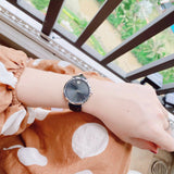 Movado Ultra Slim Black Dial Black Leather Strap Watch For Women - 0607090 Authentic Buy Shop Now