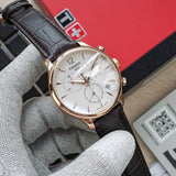 Tissot T Classic Tradition Chronograph White Dial Brown Leather Strap Watch For Men - T063.617.36.037.00 Authentic Buy Shop Now