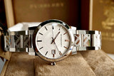 Burberry The City Silver Dial Silver Steel Strap Watch for Men - BU9037 Authentic Buy Shop Now