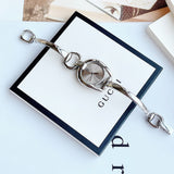 Gucci Horsebit Collection Quartz Brown Dial Silver Steel Strap Watch For Women - YA139501 Authentic Buy Shop Now