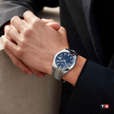 Tissot Gentleman Blue Dial Silver Steel Strap Watch For Men - T127.410.11.041.00 Authentic Buy Shop Now