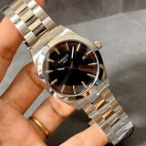 Tissot Gentleman Black Dial Silver Steel Strap Watch For Men - T127.410.11.051.00 Authentic Buy Shop Now
