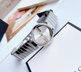 Gucci G Interlocking Silver Dial Silver Steel Strap Watch For Women - YA133308 Authentic Buy Shop Now