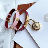 Versace Medusa Lock Icon Gold Dial Red Leather Strap Watch for Women - VEDW00319 Authentic Buy Shop Now