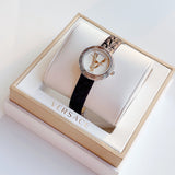 Versace Virtus Quartz White Dial Black Leather Strap Watch For Women - VET300421 Authentic Buy Shop Now