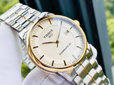 Tissot Luxury Powermatic 80 Gold Dial Silver Steel Strap Watch For Men - T086.407.22.261.00 Authentic Buy Shop Now